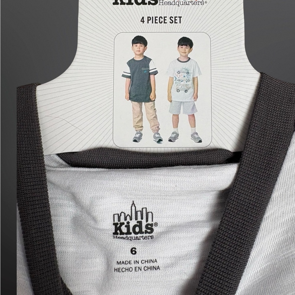 Kids Headquarters Boys' Outfit 4-Piece Set T-Shirts, Pants, Short, Size 6 - Picture 3 of 7